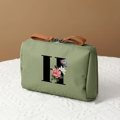 Letter Print Travel Makeup Organizer Cosmetic Storage Bag