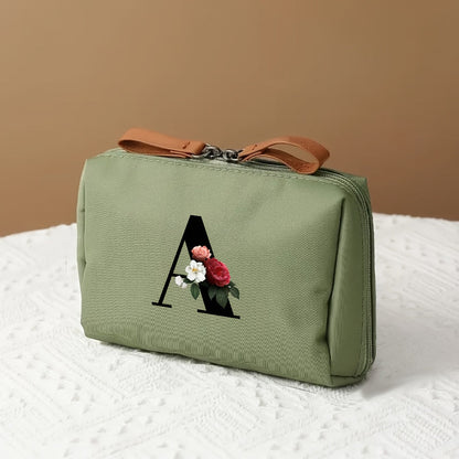 Letter Print Travel Makeup Organizer Cosmetic Storage Bag