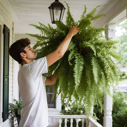 Lifelike Artificial Boston Fern for Outdoor and Indoor Decor