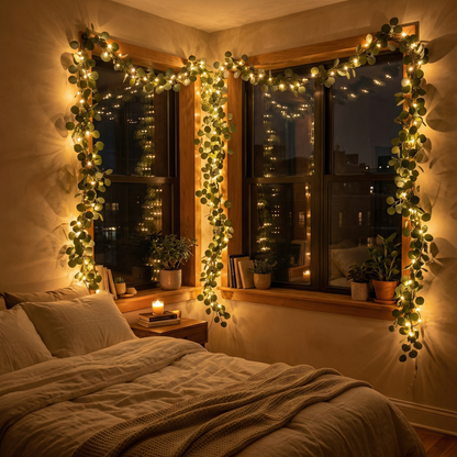 Lighted Olive Vine with 72 Warm White LEDs and Flexible Branches