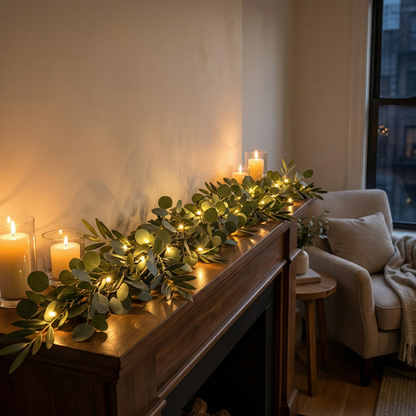 Lighted Olive Vine with 72 Warm White LEDs and Flexible Branches