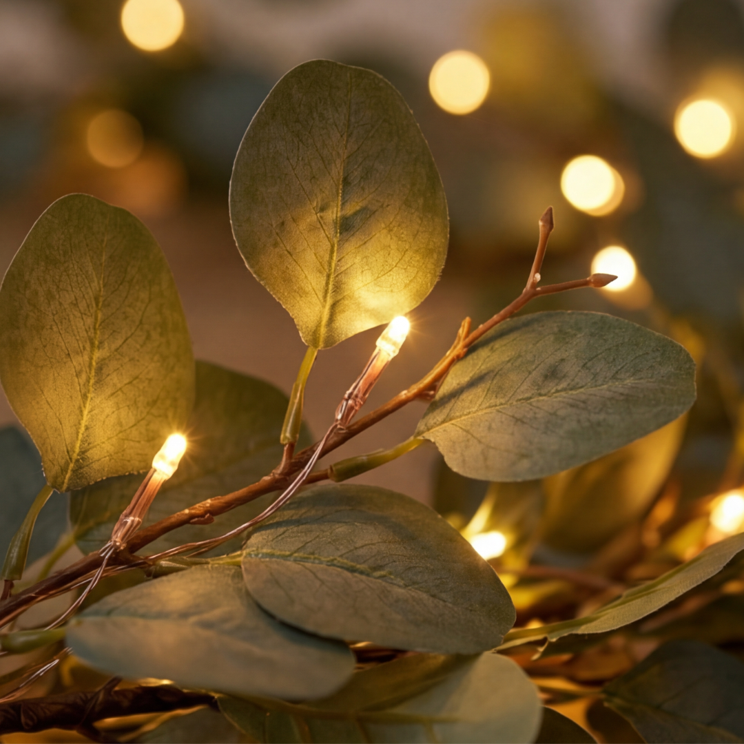 Lighted Olive Vine with 72 Warm White LEDs and Flexible Branches