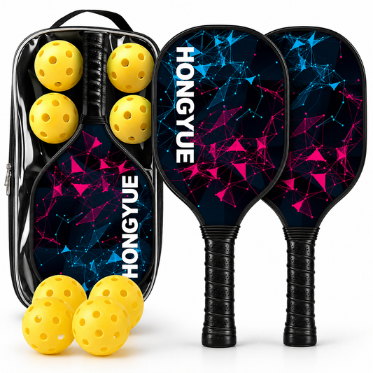 Set di racchette da pickleball leggere in fibra di vetro con palline e borsa per il trasporto