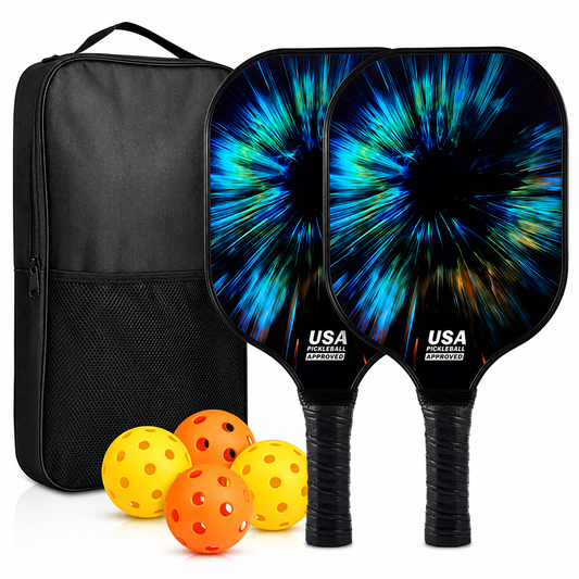 Set di racchette da pickleball leggere in grafite con palline e borsa per il trasporto