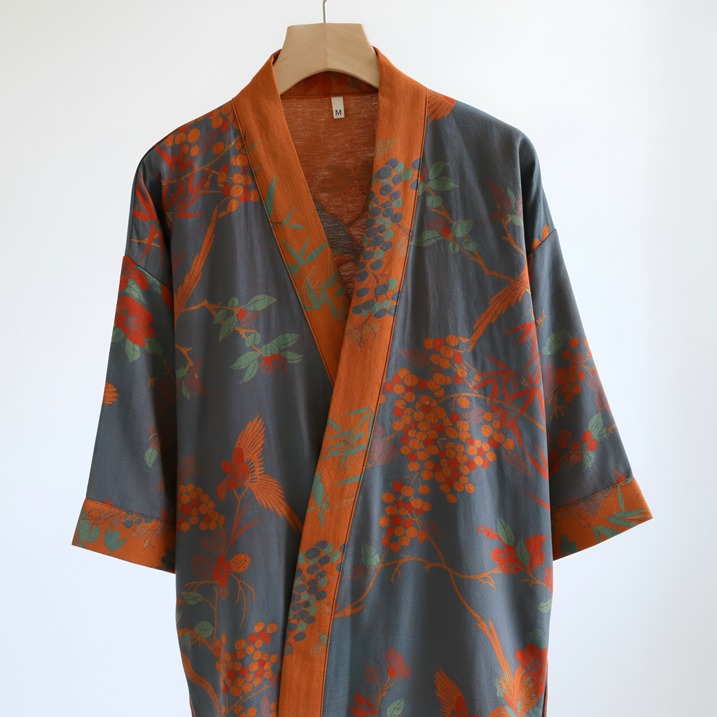 Peignoir léger en nid d’abeille, style rétro, séchage rapide, robe d’intérieur