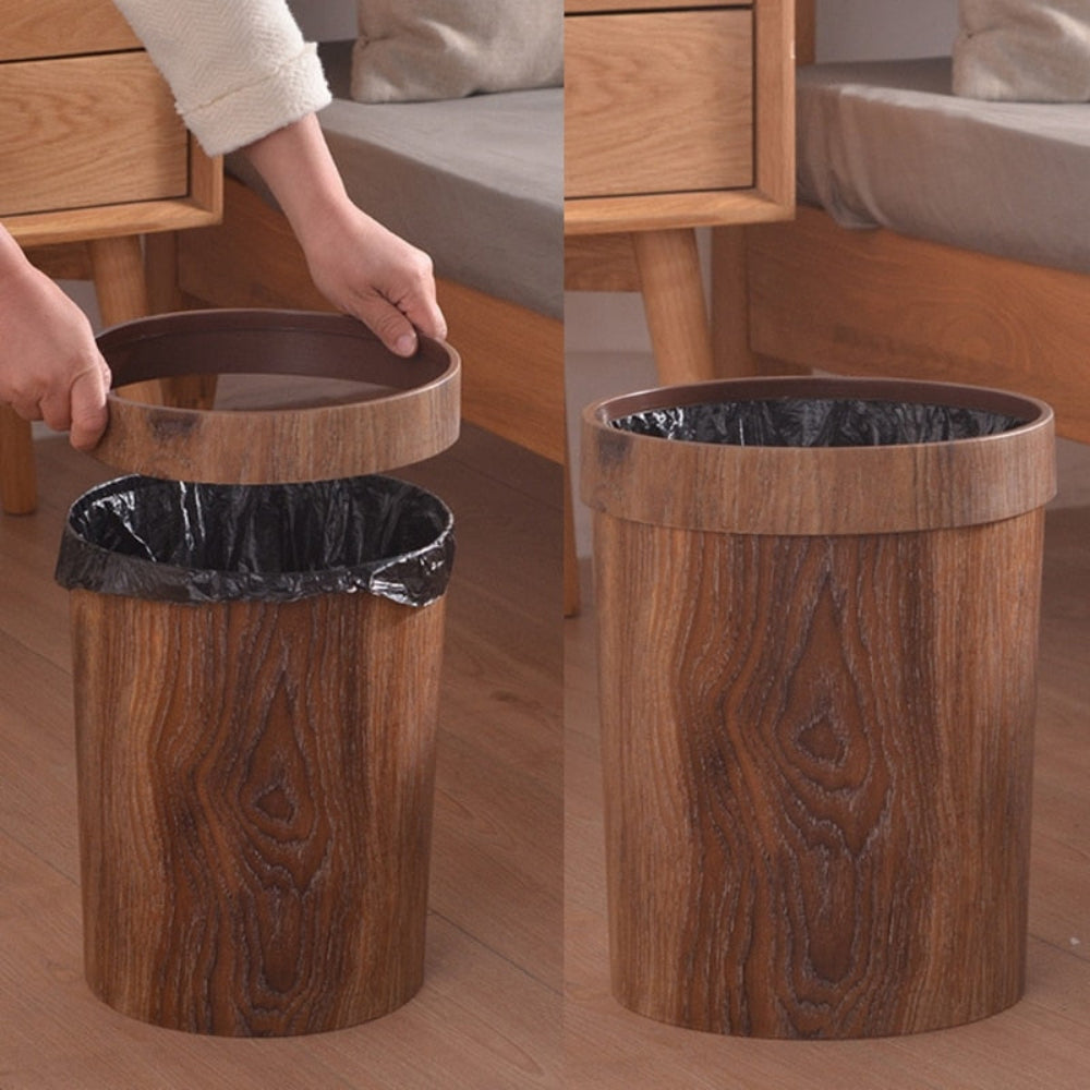 LignoBin Scandinavian Wooden Effect Waste Bin 8L