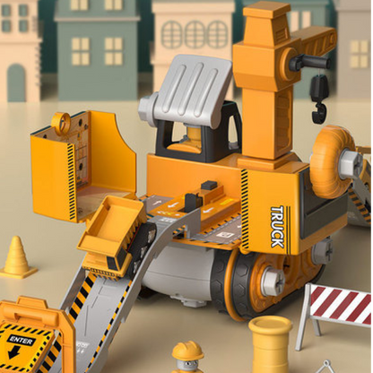 LittleBuilder Construction Truck Excavator and Crane Playset