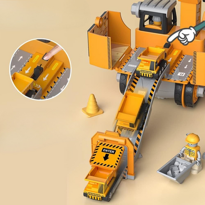 LittleBuilder Construction Truck Excavator and Crane Playset