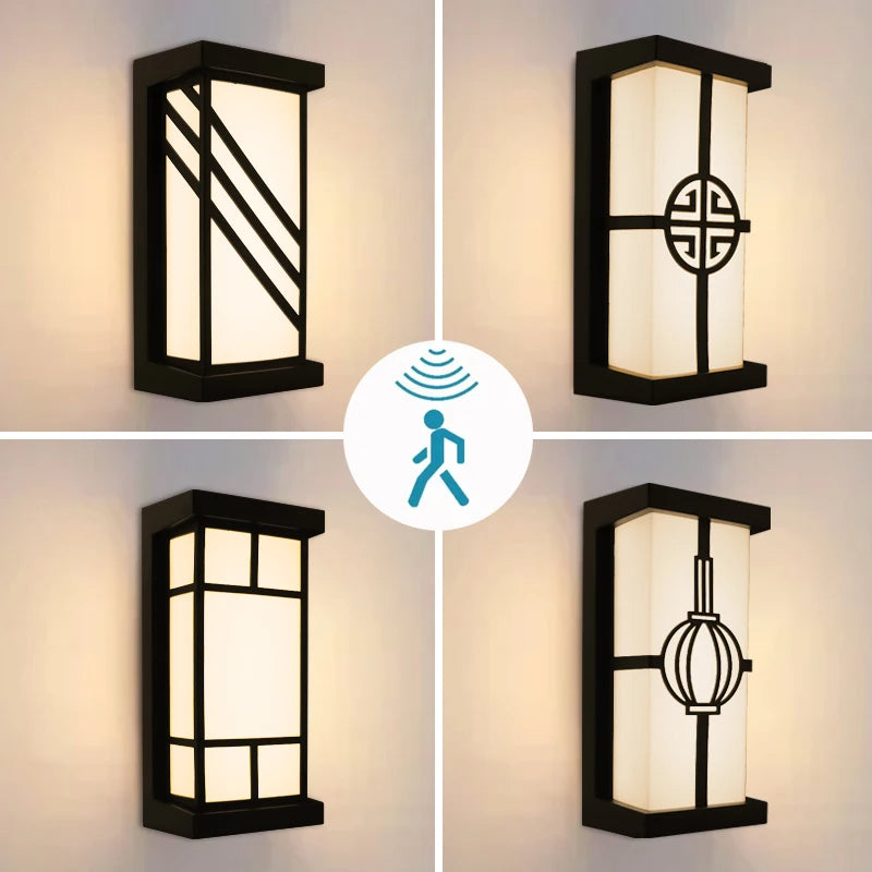 LumeRadar LED Outdoor Wall Light with Motion Sensor Waterproof Modern Exterior Light