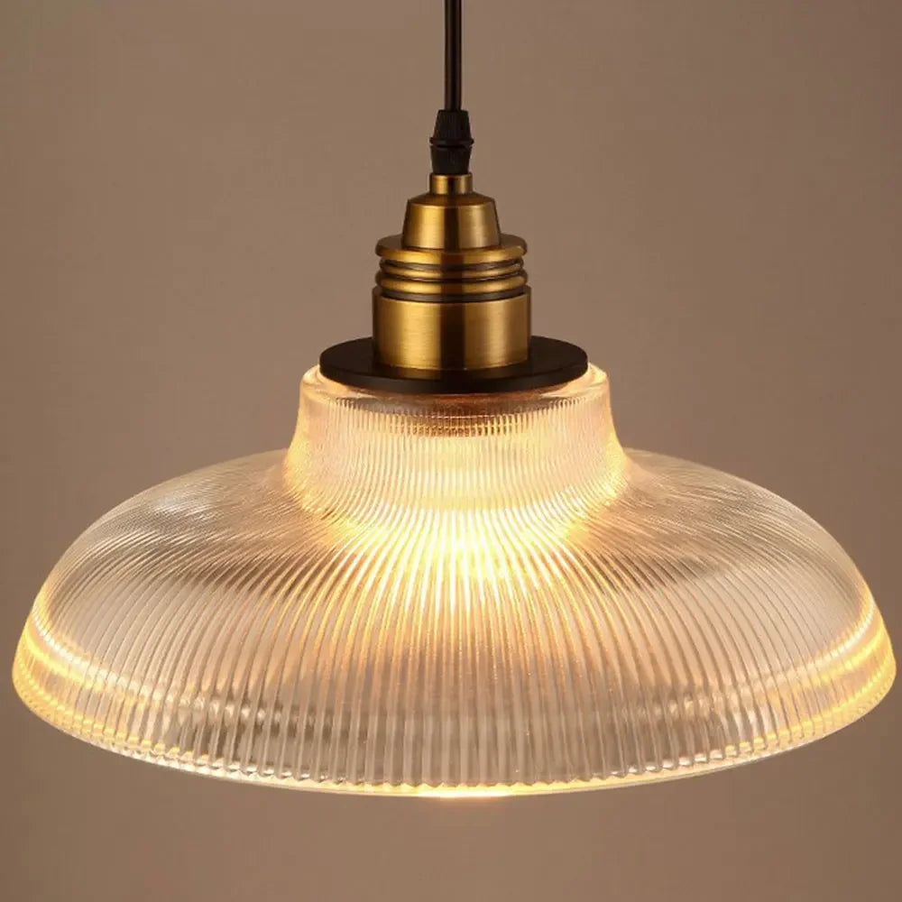 LumiAura Scandinavian Glass Pendant Light Vintage Style Hanging Lamp
