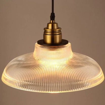 LumiAura Scandinavian Glass Pendant Light Vintage Style Hanging Lamp