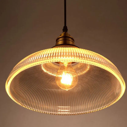 LumiAura Scandinavian Glass Pendant Light Vintage Style Hanging Lamp