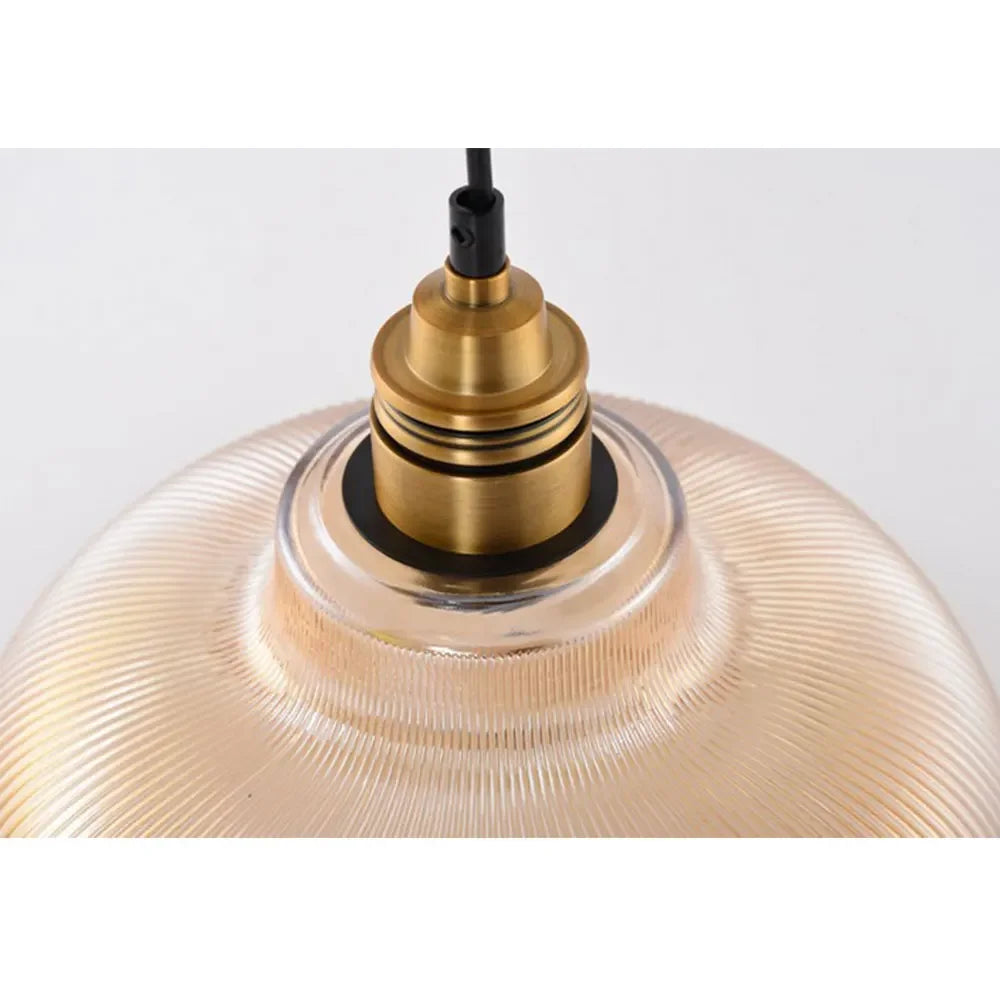 LumiAura Scandinavian Glass Pendant Light Vintage Style Hanging Lamp