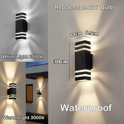 LumiBloc LED Outdoor Wall Light Up and Down Modern IP65 Fixture