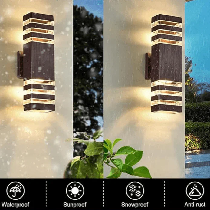 LumiBloc LED Outdoor Wall Light Up and Down Modern IP65 Fixture