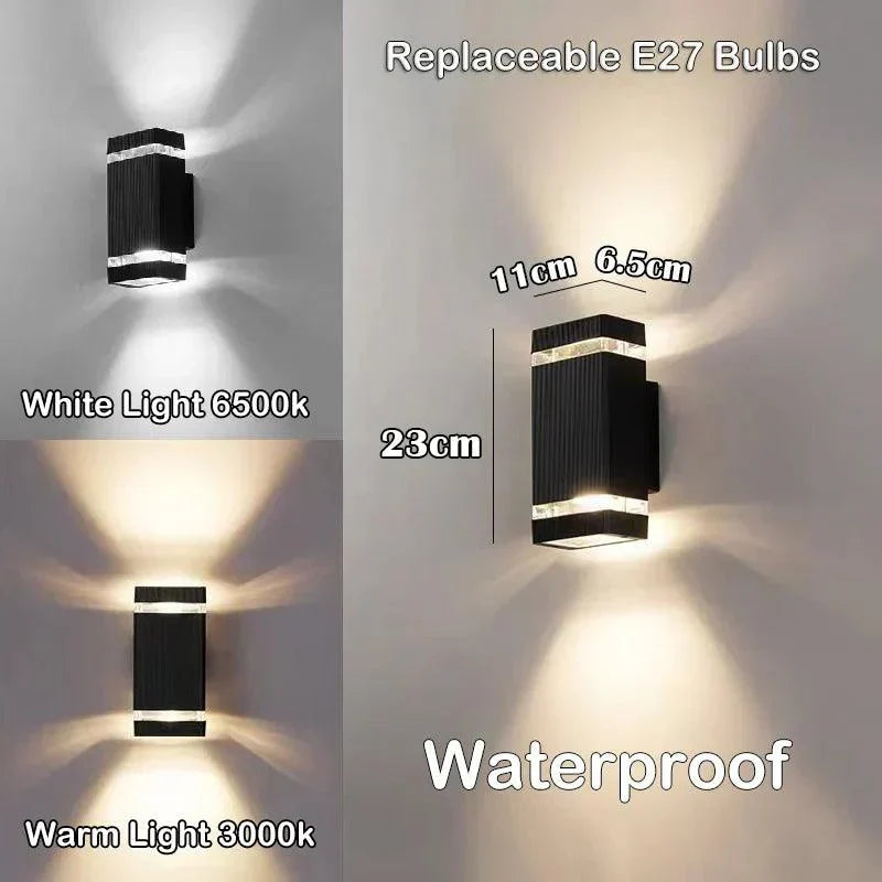 LumiBloc LED Outdoor Wall Light Up and Down Modern IP65 Fixture