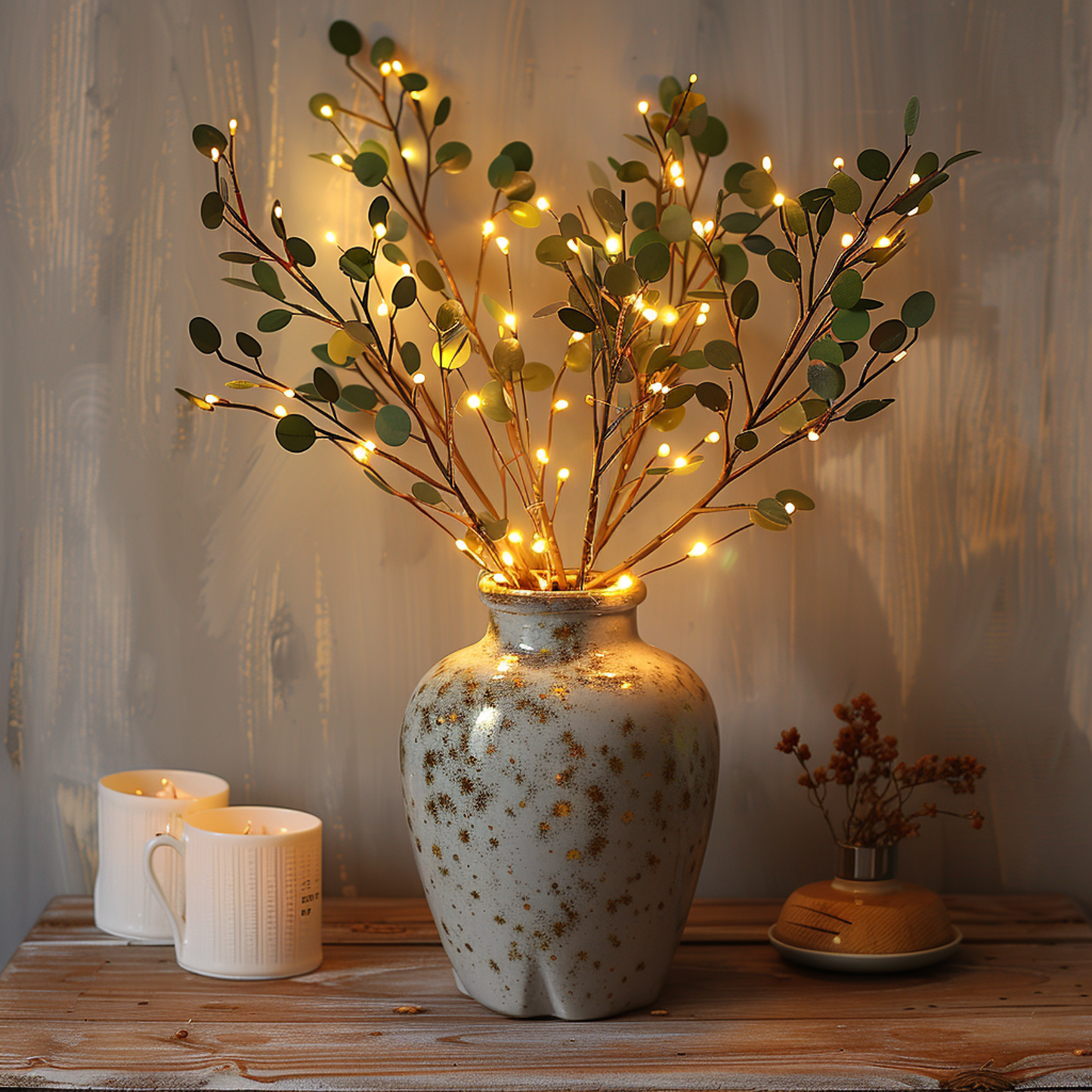 LumiVista Olive Branch LED String Light 70cm Warm White Decorative Light