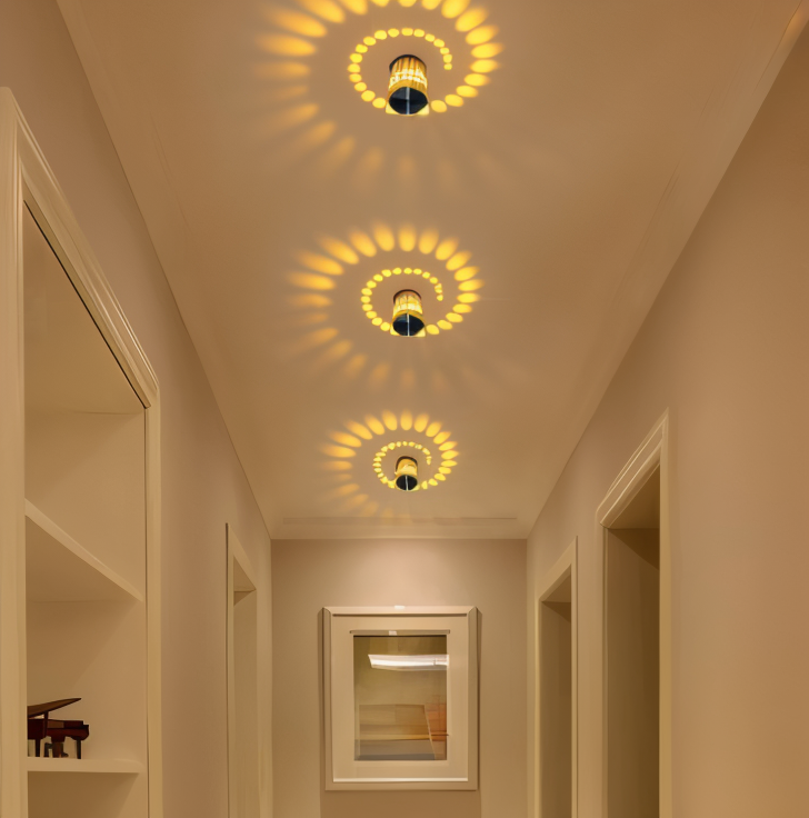 LuminBlast LED Spiral Wall Light Colorful Modern Indoor Wall Lamp