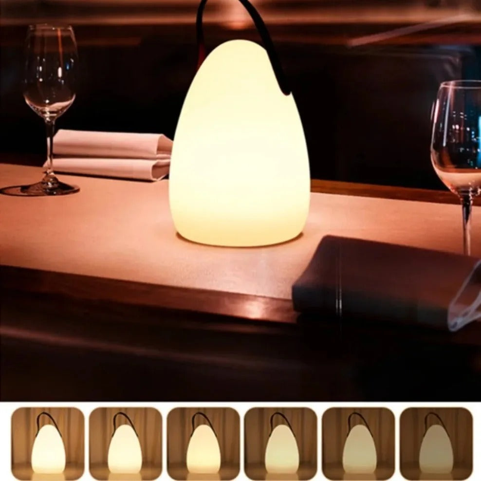 LuminaFusion Cordless Table Lamp with Remote and Waterproof Design