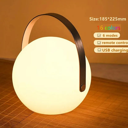 LuminaFusion Cordless Table Lamp with Remote and Waterproof Design
