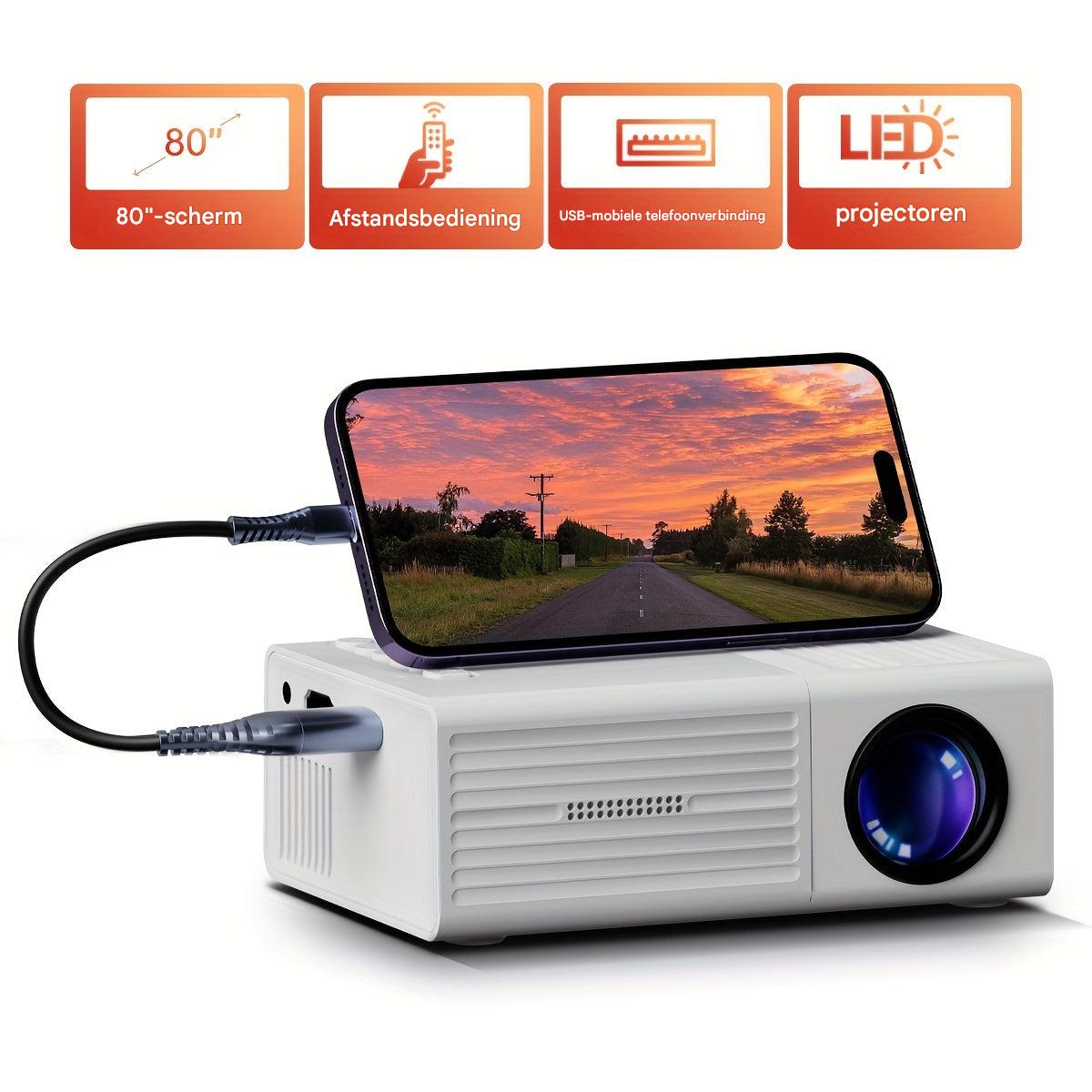 LumoBeam Mini Projector HD Portable Home and Outdoor Cinema