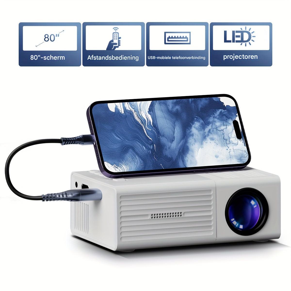 LumoBeam Mini Projector HD Portable Home and Outdoor Cinema