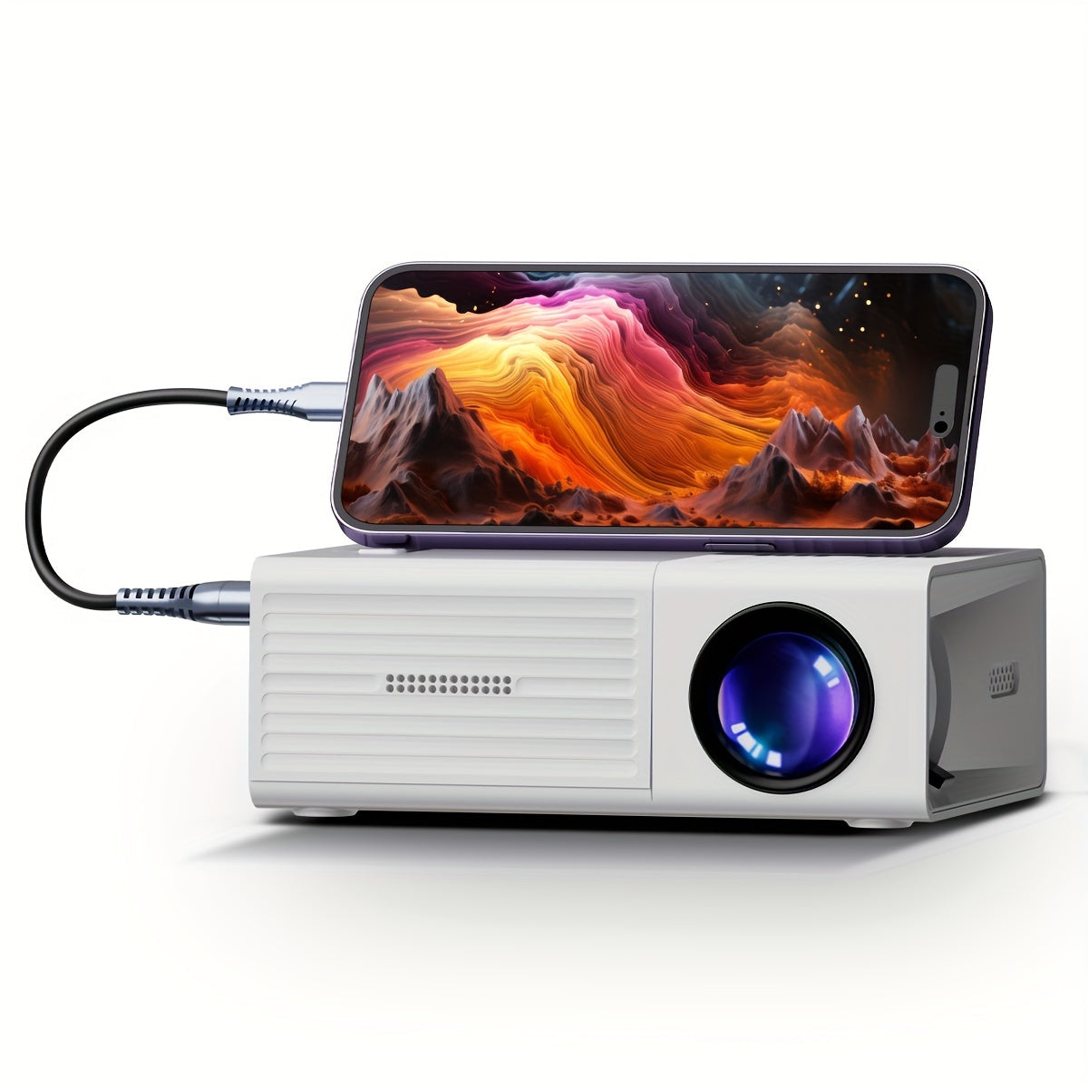 LumoBeam Mini Projector HD Portable Home and Outdoor Cinema