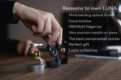 Luna Kinetic Desk Orb Stress Relief Focus Toy Decor