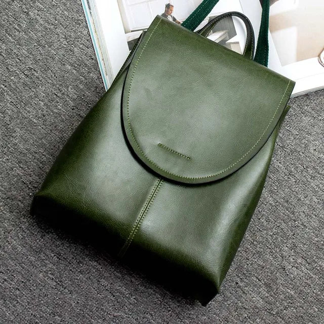 LuxeCarry Leather Backpack Stylish Womens Travel and Everyday Bag