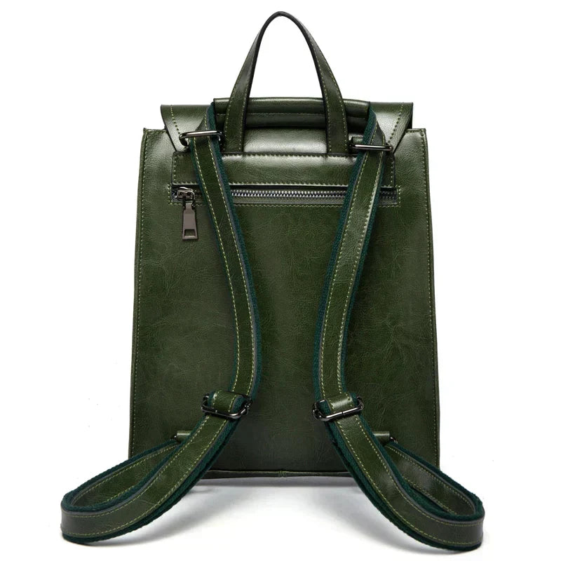 LuxeCarry Leather Backpack Stylish Womens Travel and Everyday Bag