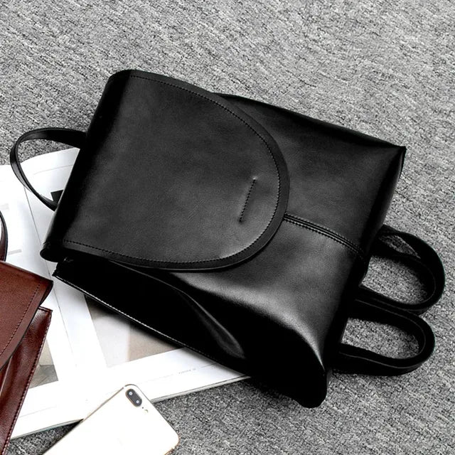 LuxeCarry Leather Backpack Stylish Womens Travel and Everyday Bag