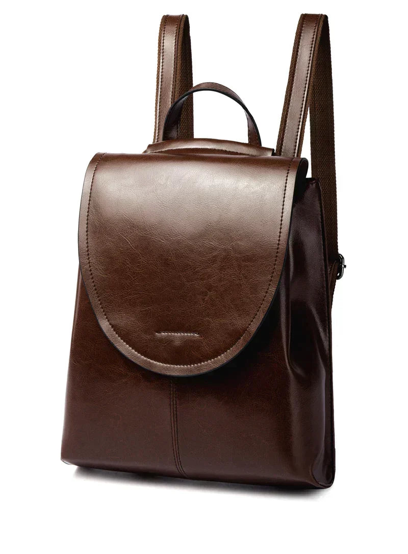 LuxeCarry Leather Backpack Stylish Womens Travel and Everyday Bag
