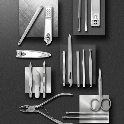LuxeTools 19 Piece Stainless Steel Manicure and Pedicure Set with Travel Case