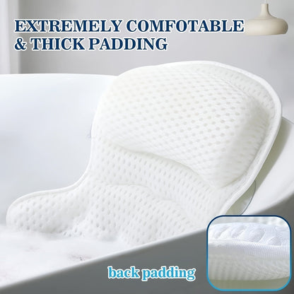 LuxieSpa 4D Bath Pillow Neck and Back Support Cushion