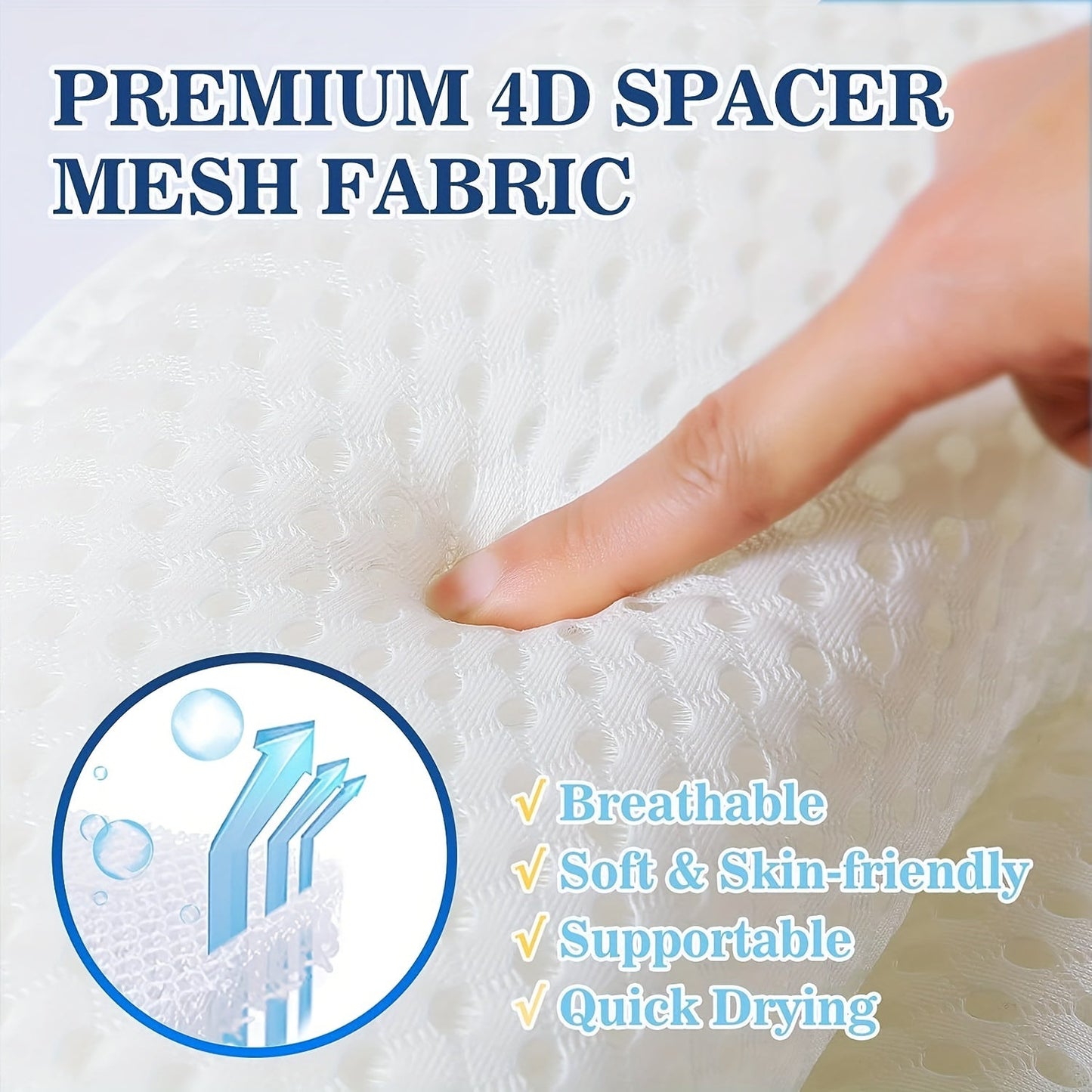 LuxieSpa 4D Bath Pillow Neck and Back Support Cushion