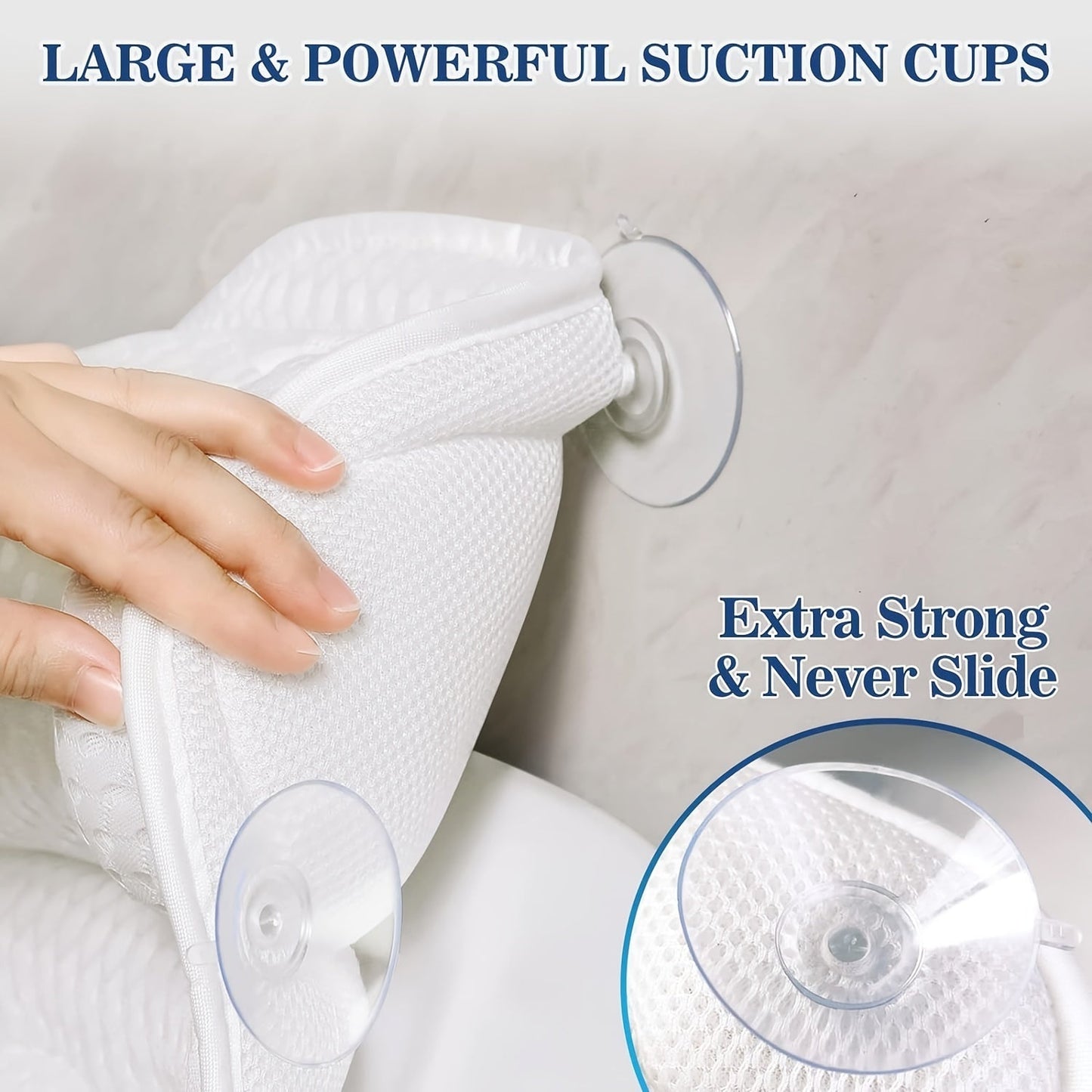 LuxieSpa 4D Bath Pillow Neck and Back Support Cushion