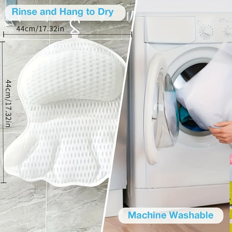 LuxieSpa 4D Bath Pillow Neck and Back Support Cushion