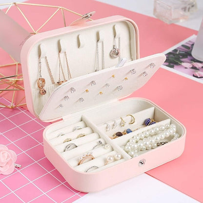 Luxio Double Layer Jewellery Box Elegant Organizer for Travel and Home Storage