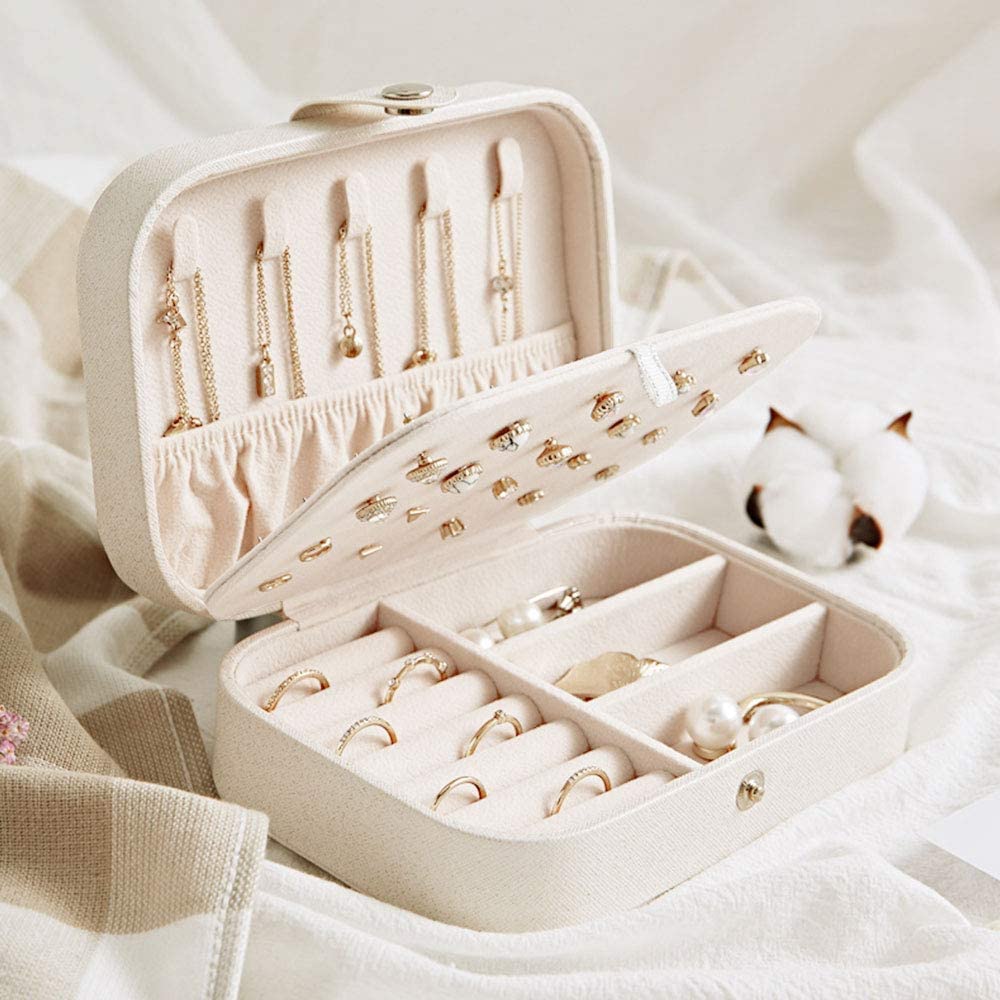 Luxio Double Layer Jewellery Box Elegant Organizer for Travel and Home Storage