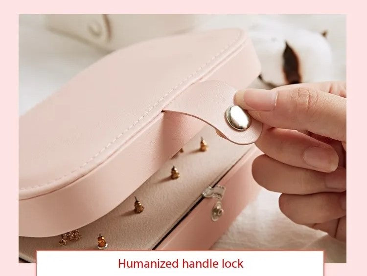 Luxio Double Layer Jewellery Box Elegant Organizer for Travel and Home Storage