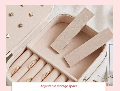 Luxio Double Layer Jewellery Box Elegant Organizer for Travel and Home Storage