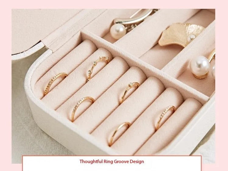 Luxio Double Layer Jewellery Box Elegant Organizer for Travel and Home Storage