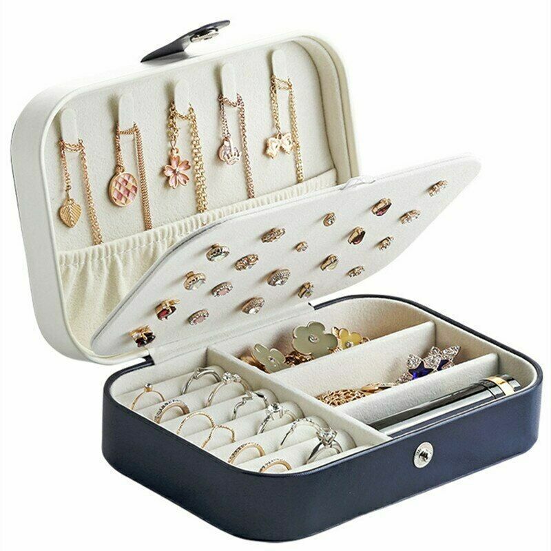 Luxio Double Layer Jewellery Box Elegant Organizer for Travel and Home Storage