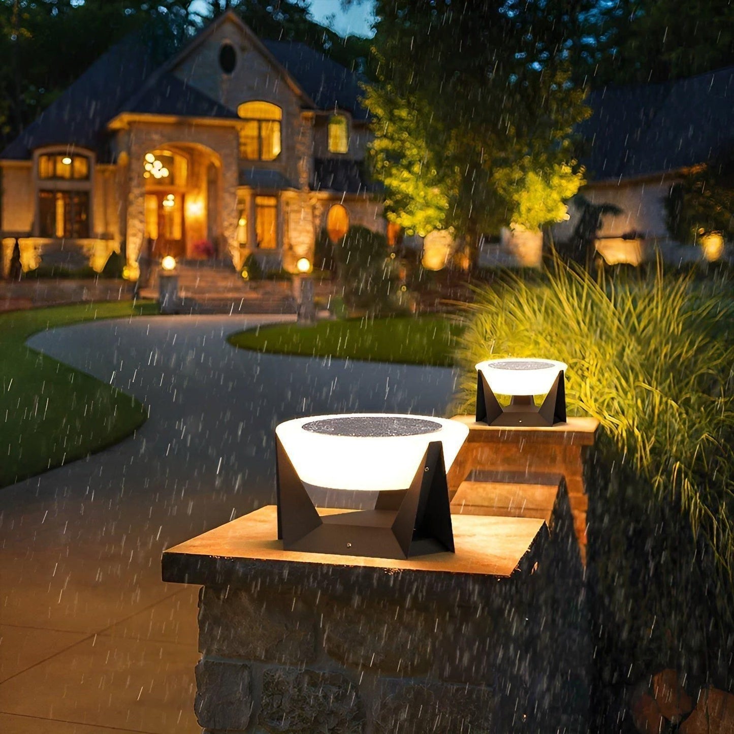 Luxio Solar Japanese Style Garden Lamp Outdoor LED