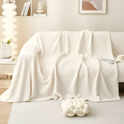 LuxuraWrap Sofa Cover – Soft Geometric Non-Slip Pet-Friendly Couch Protector