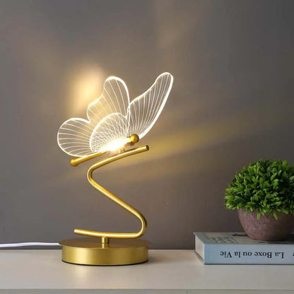 Luxury Butterfly Table Lamp LED Mood Light for Bedroom Living Room and Office Decor