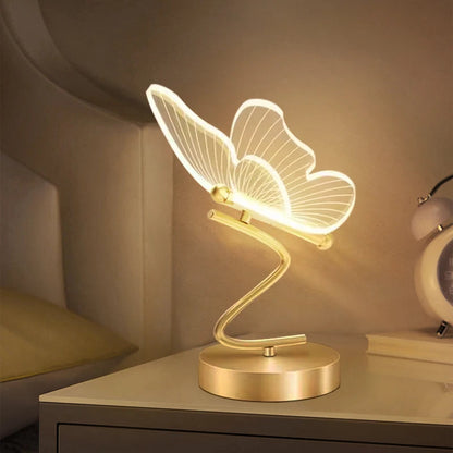 Luxury Butterfly Table Lamp LED Mood Light for Bedroom Living Room and Office Decor