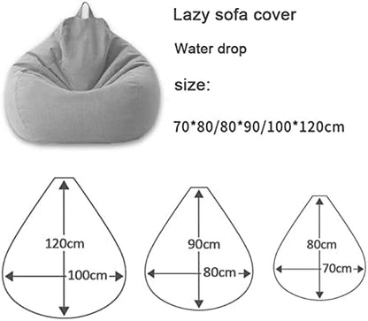 Luxury Linen Bean Bag Cover – Ergonomic Soft Lounge Seating
