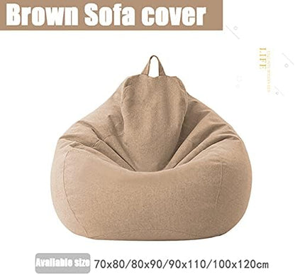 Luxury Linen Bean Bag Cover – Ergonomic Soft Lounge Seating