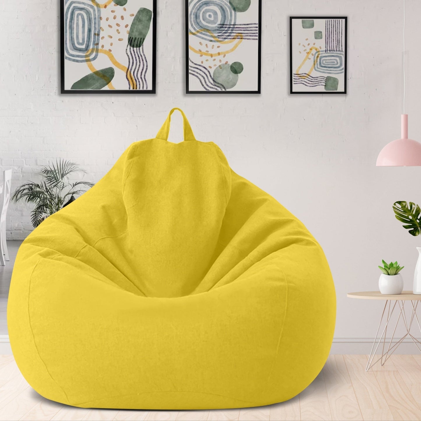 Luxury Linen Bean Bag Cover – Ergonomic Soft Lounge Seating